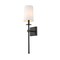 Z-Lite Camila 1 Light Wall Sconce, Matte Black & White 811-1S-MB - alternate 1
